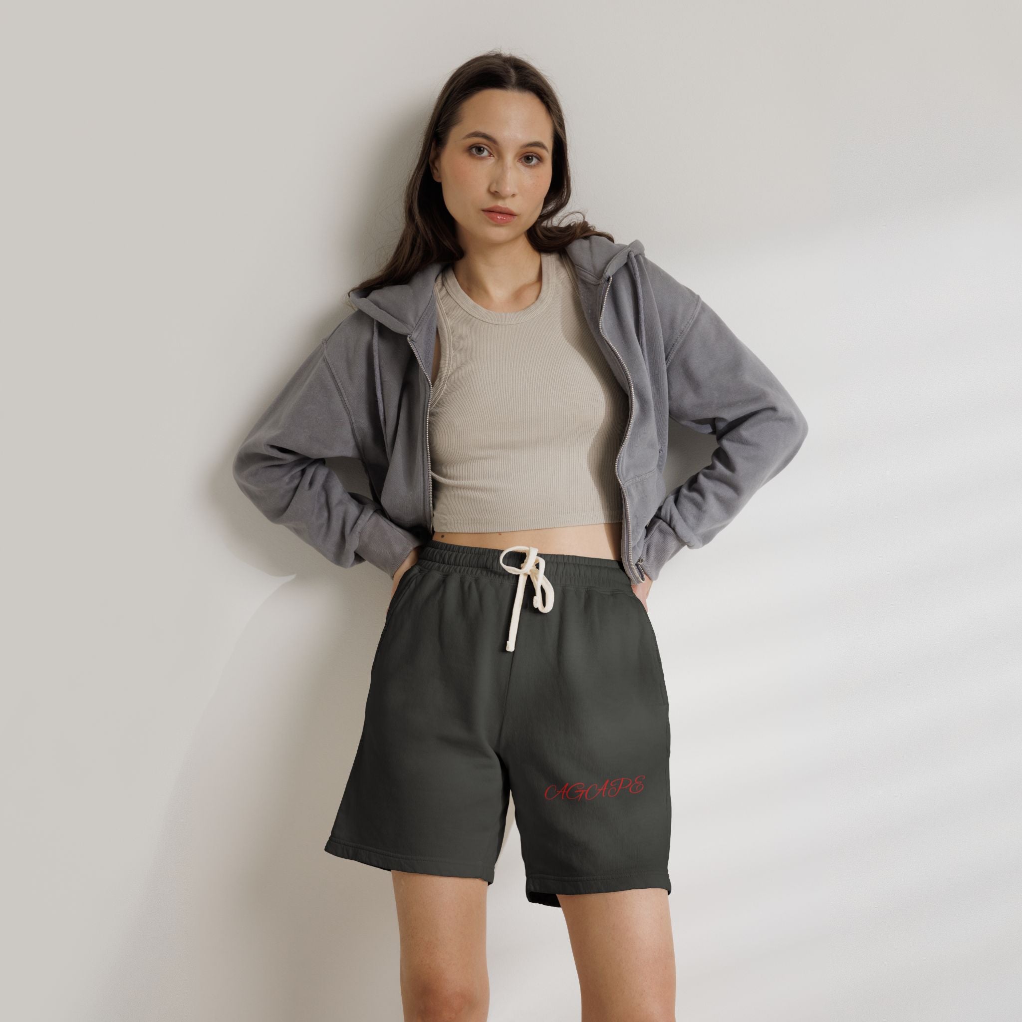 Agape & Grace Sweat Shorts | Minimalist Lounge Apparel