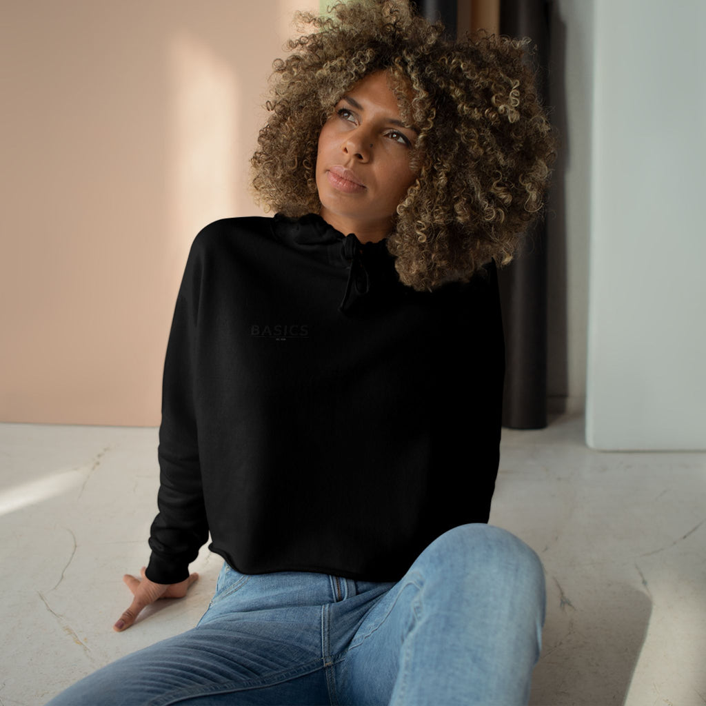 Basics Crop Hoodie — Minimalist Women's Cropped Pullover