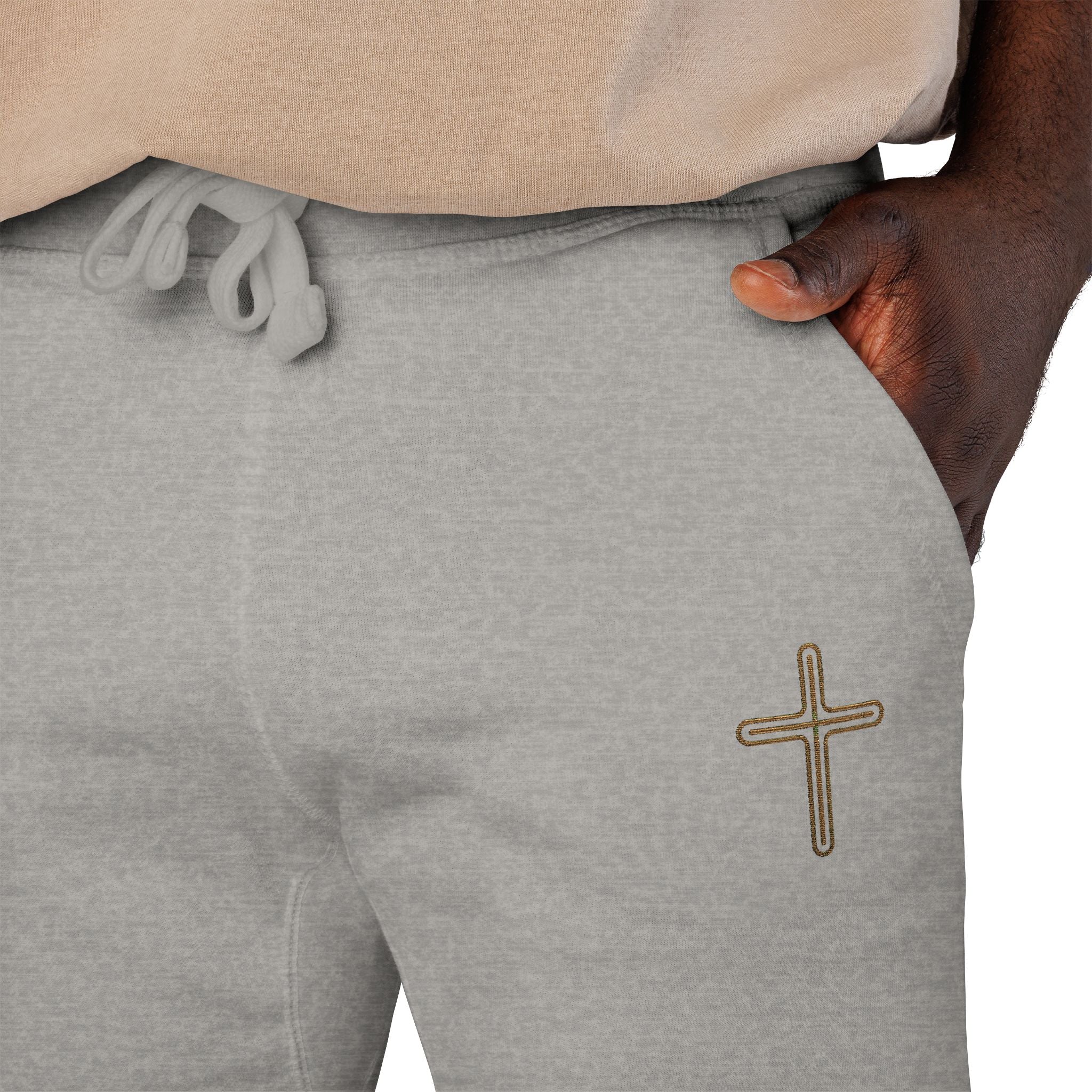 Embroidered Fleece Sweatpants — Minimal Logo Cozy Joggers