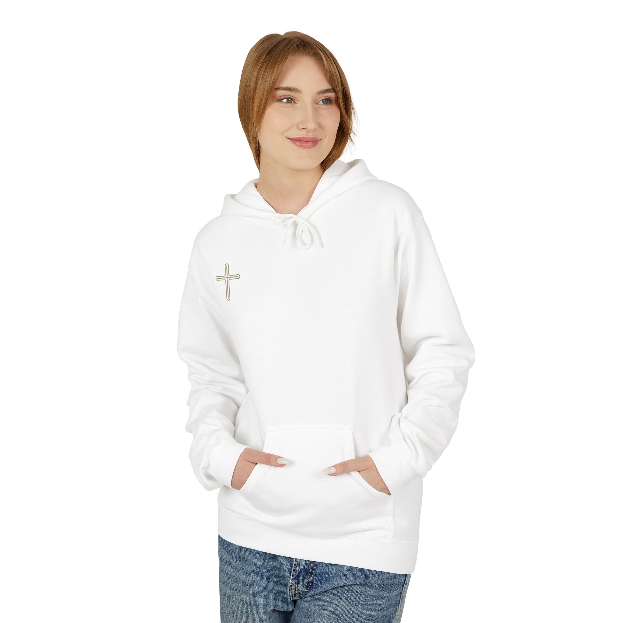 Basics Jesus Portrait Hoodie - Crown of Thorns Graphic Christian Faith Sweatshirt