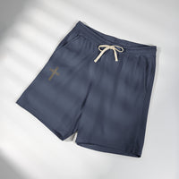 Premium Ivory Lounge Shorts | Minimalist Cross Design