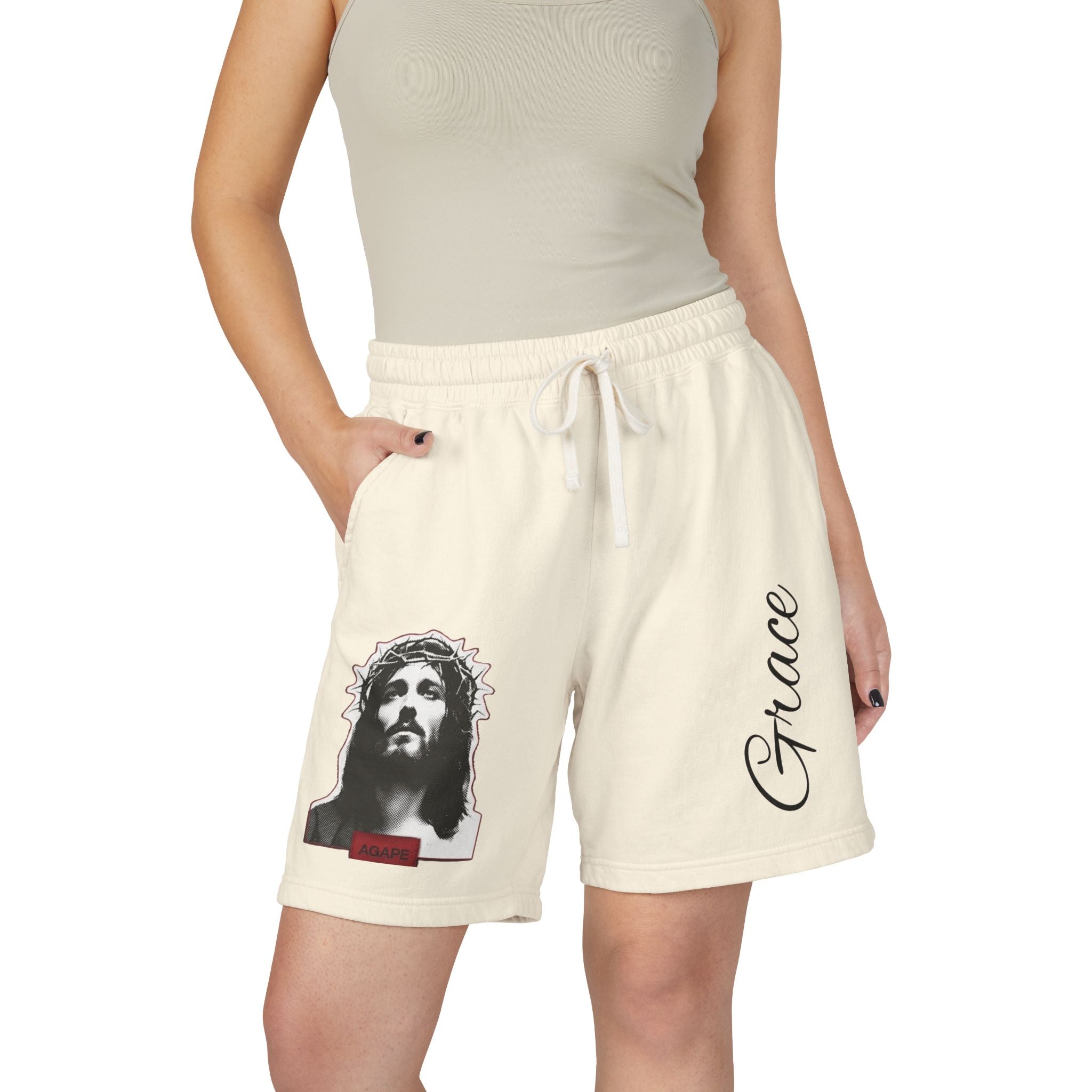 Grace Christian Graphic Sweat Shorts | Basics Apparel