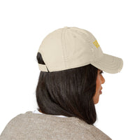 Distressed Embroidered Streetwear Cap - Charcoal Grey WRSHP Dad Hat