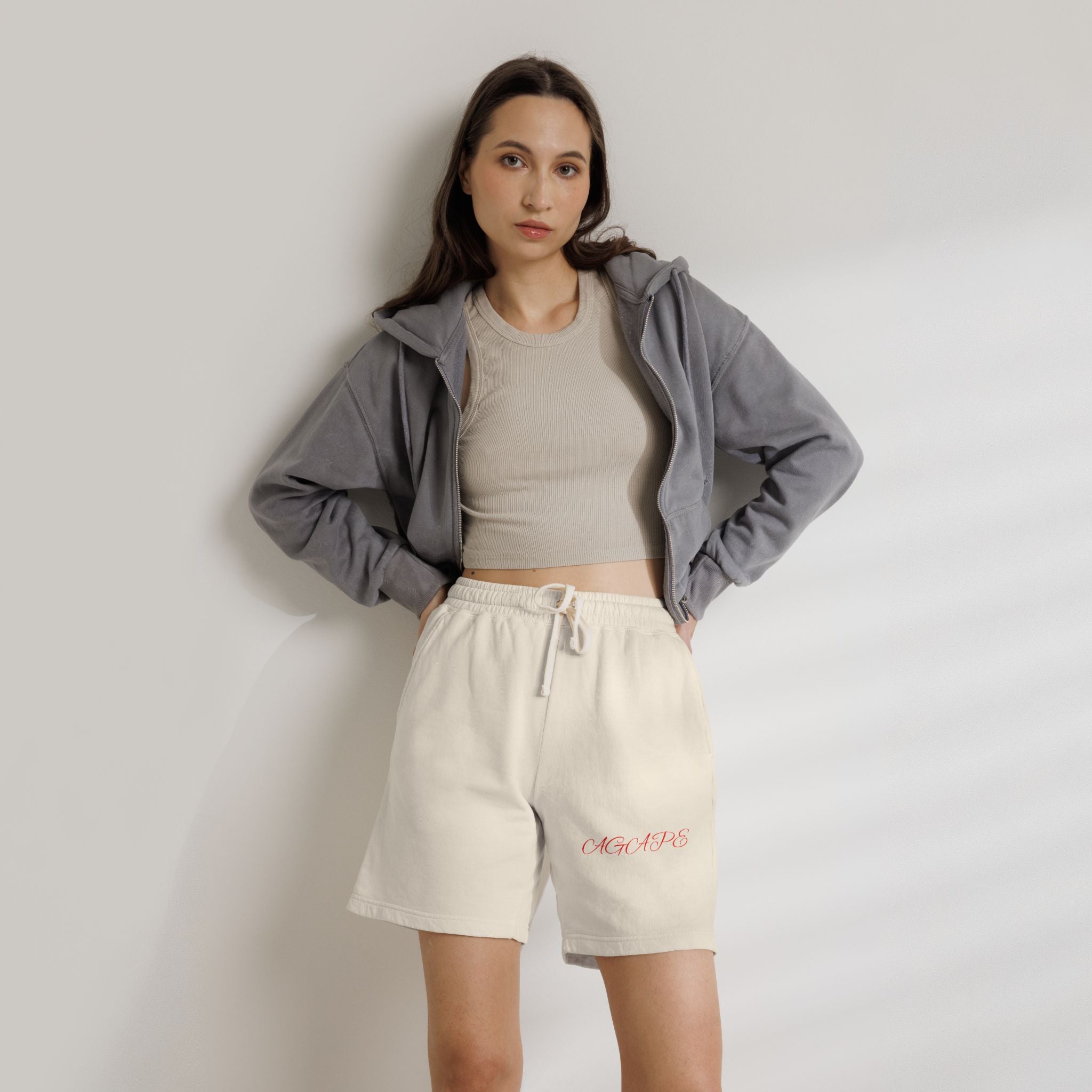 Agape & Grace Sweat Shorts | Minimalist Lounge Apparel