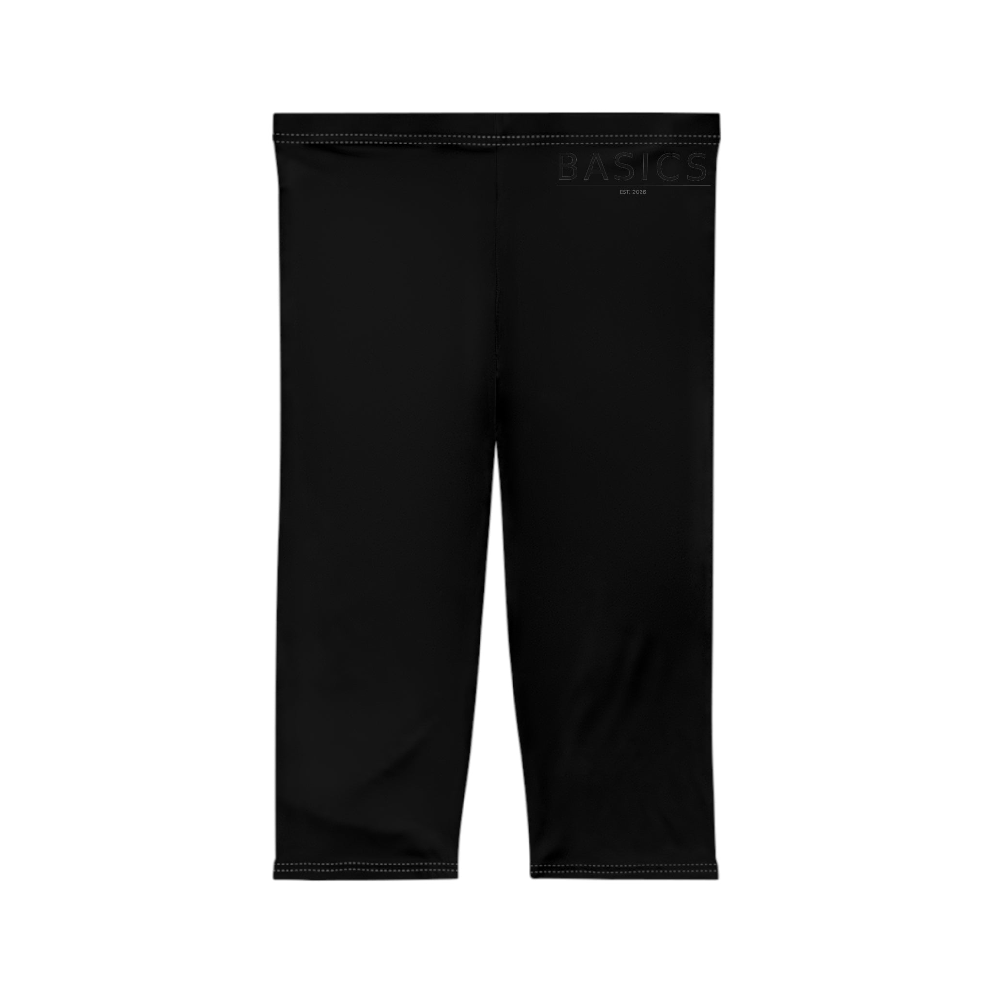 Basics Black Women’s Capri Leggings — Comfortable Everyday Activewear