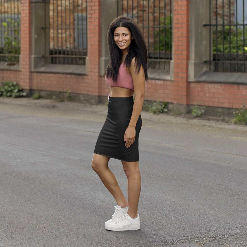 Women's Mid-Waist Pencil Skirt — Classic Sleek White Pencil Skirt for Work & Every Day