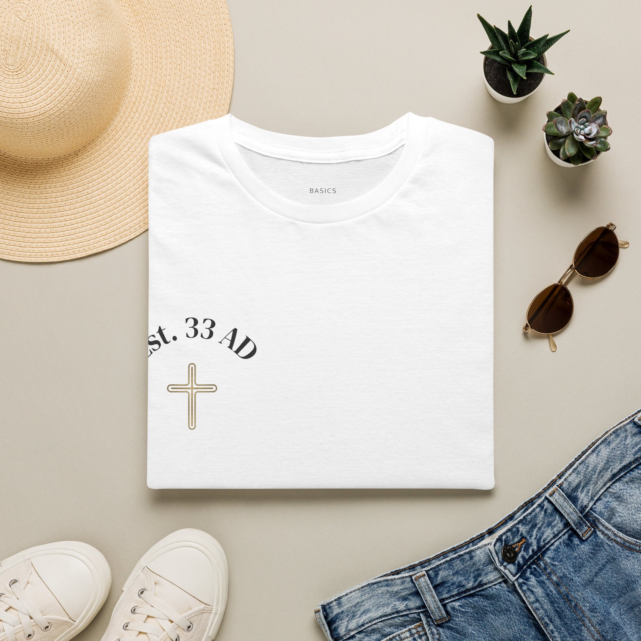 Christian Streetwear T-Shirt - Est. 33 AD | Basics Apparel