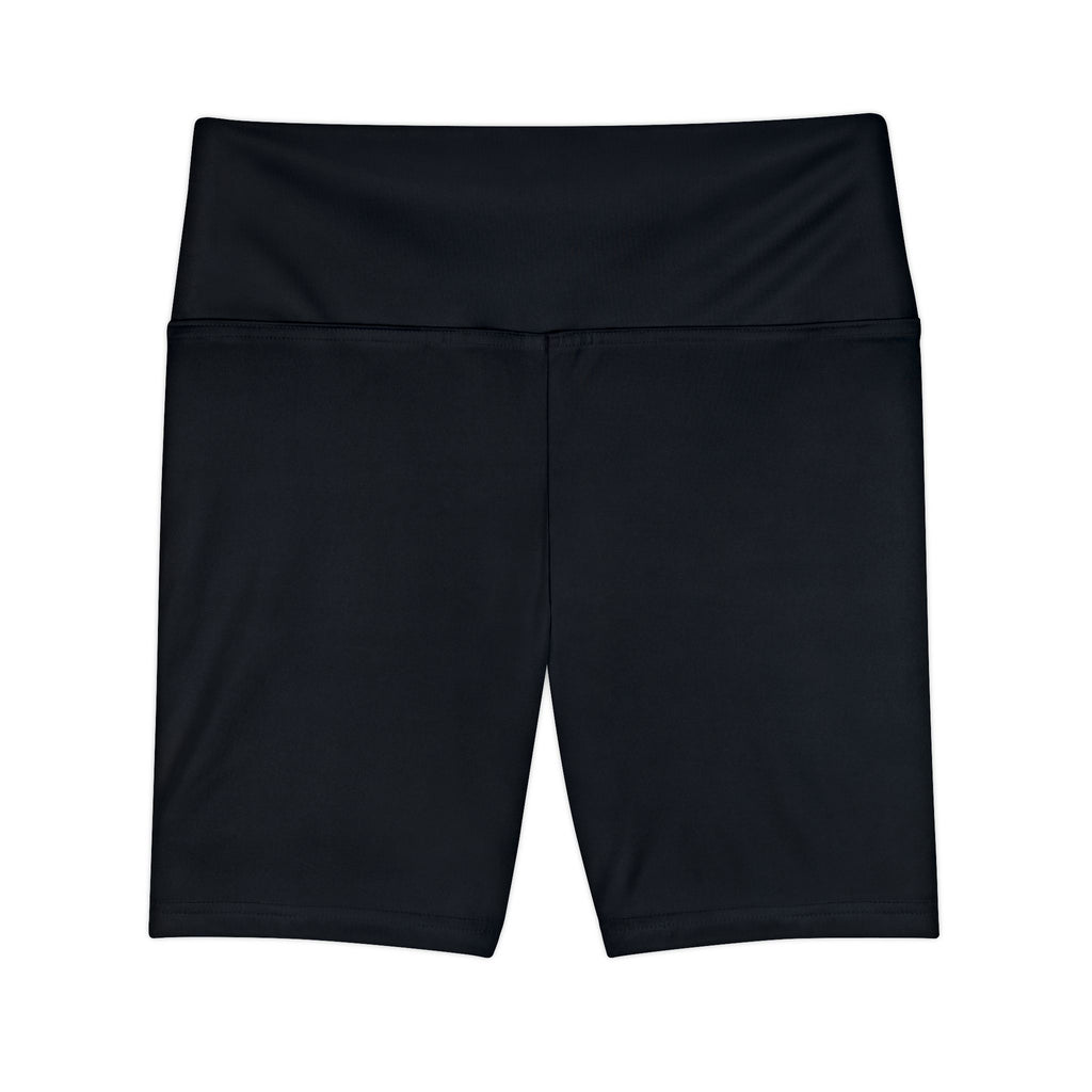 Workout Shorts — 'BASICS' High-Waist White Women's Athletic Bike Shorts