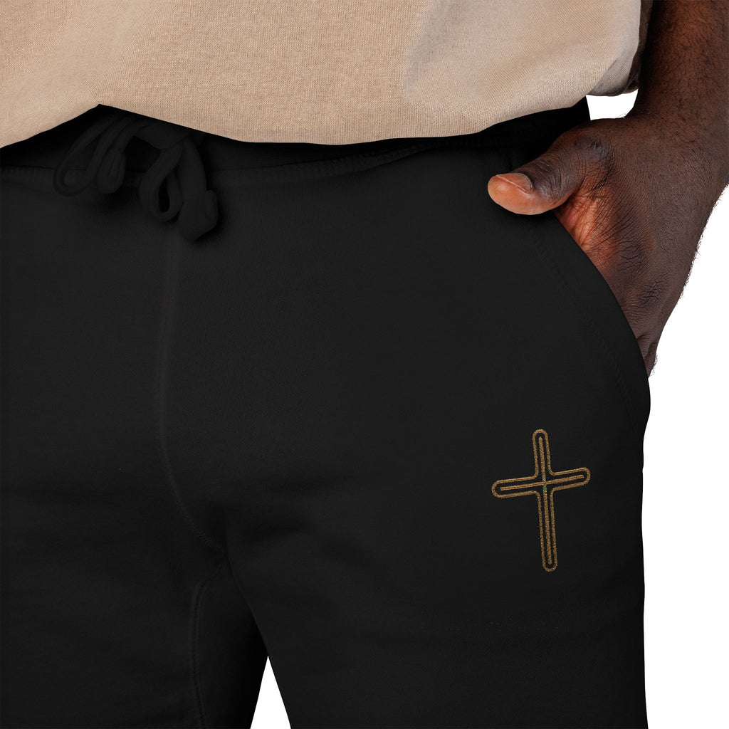 Embroidered Fleece Sweatpants — Minimal Logo Cozy Joggers