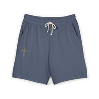Premium Ivory Lounge Shorts | Minimalist Cross Design