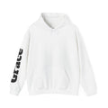 Jesus Portrait Hoodie with "Grace" Sleeve Graphic — Inspirational Christian Streetwear
