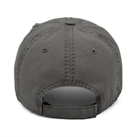 Distressed Embroidered Streetwear Cap - Charcoal Grey WRSHP Dad Hat