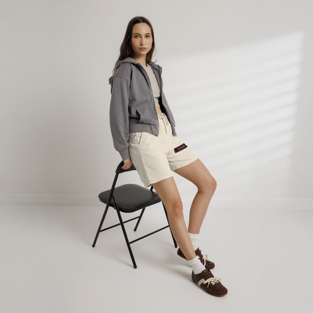Agape & Grace Sweat Shorts | Minimalist Lounge Apparel
