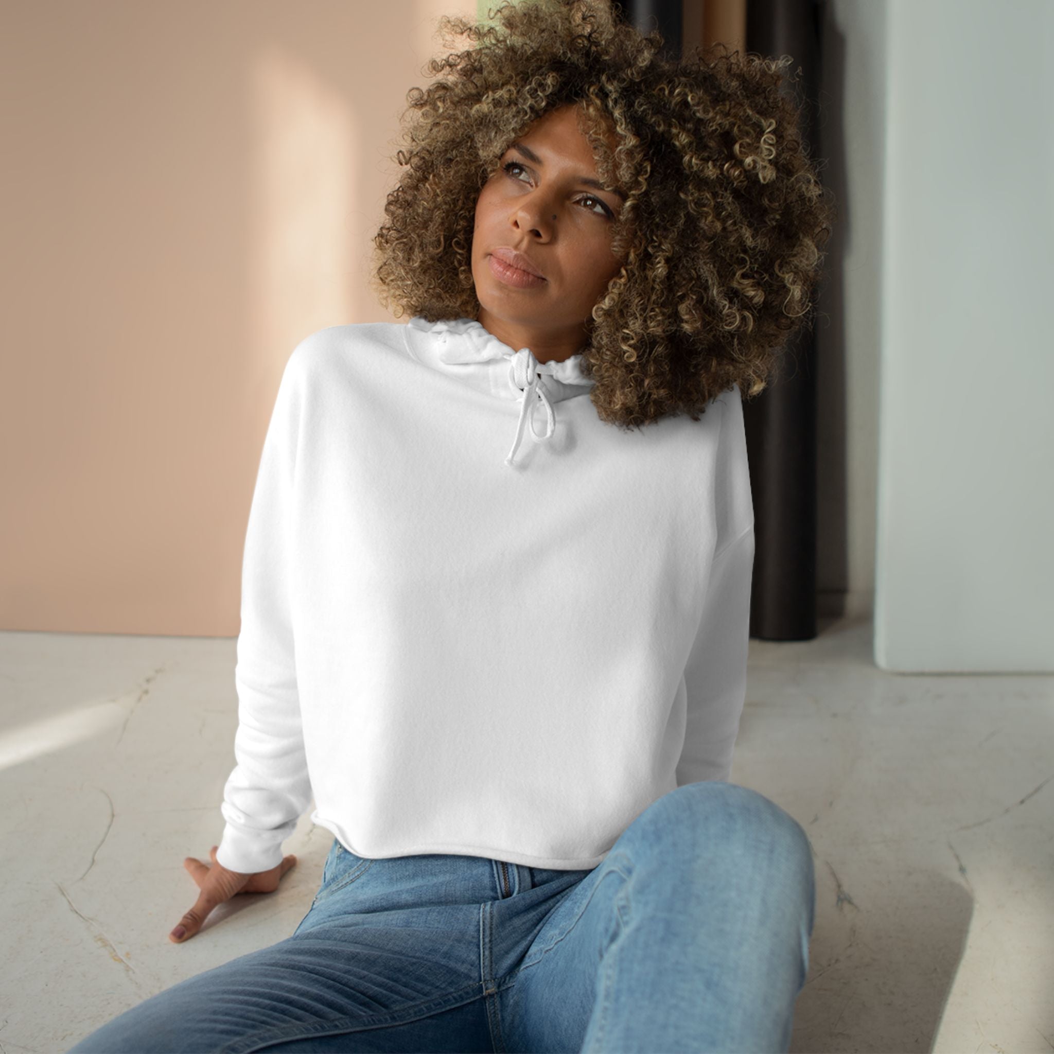 Basics Crop Hoodie — Minimalist Women's Cropped Pullover