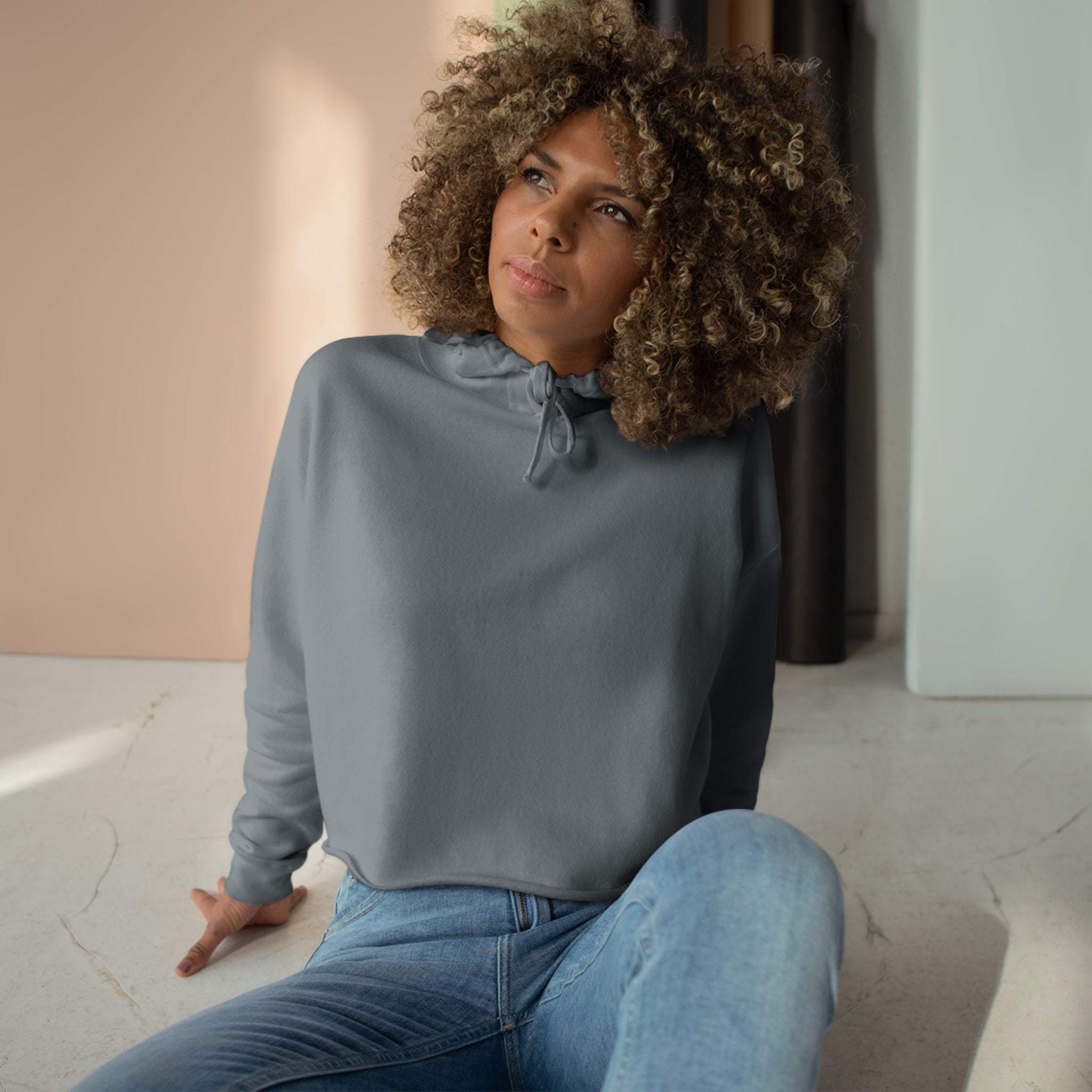 Basics Crop Hoodie — Minimalist Women's Cropped Pullover