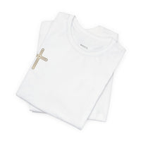 Jesus Portrait Graphic Tee | Minimalist Cross Christian T-Shirt
