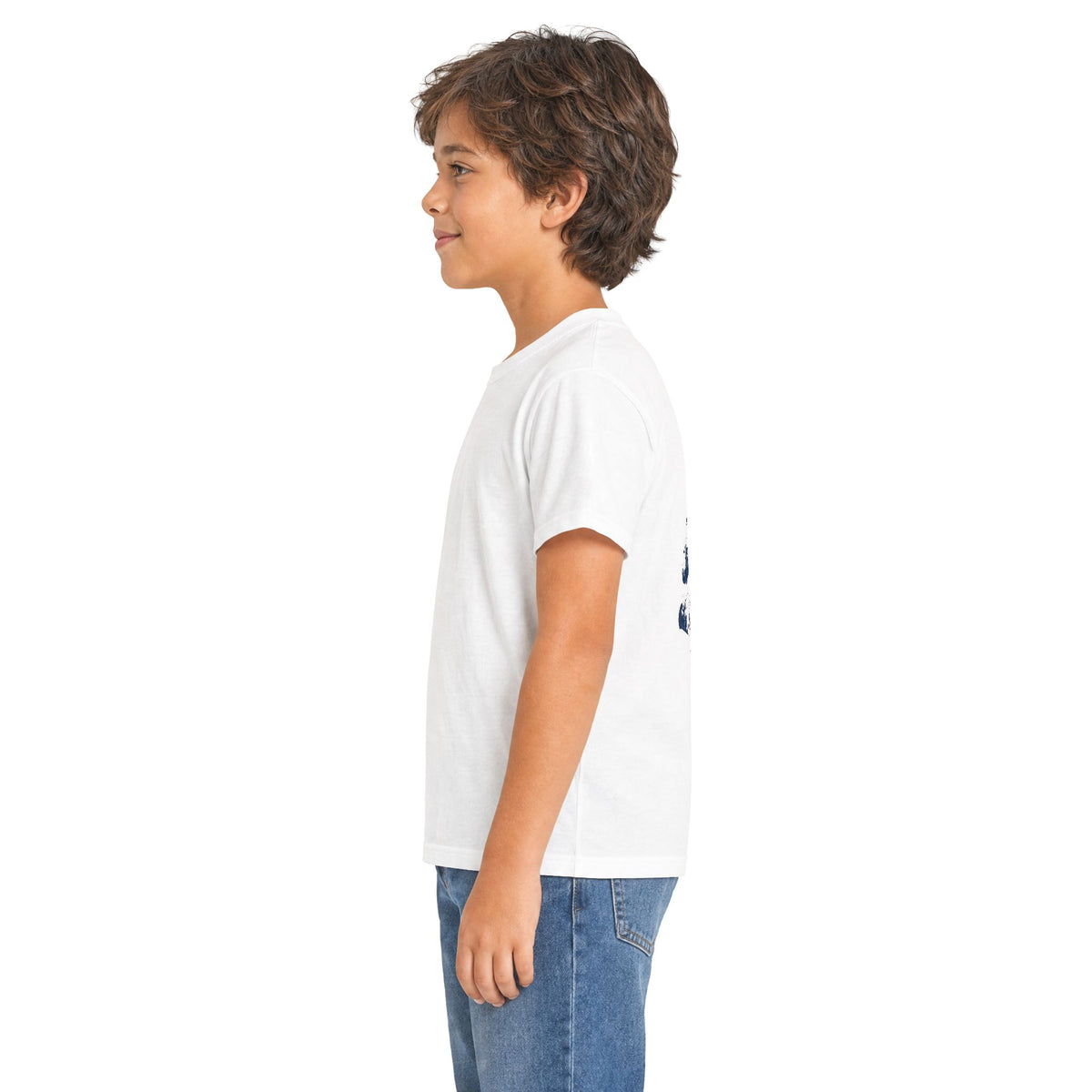 Kids Japanese Wave Graphic T-Shirt - White | Basics Apparel