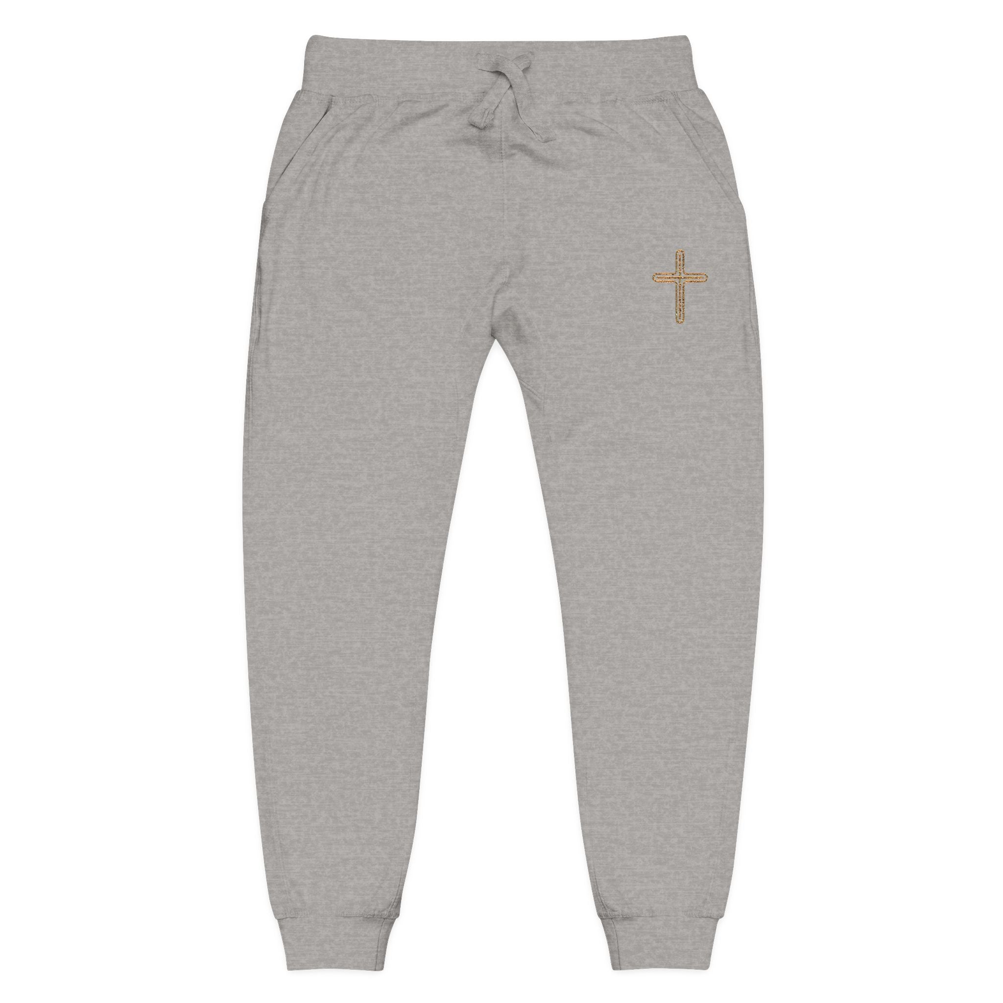 Embroidered Fleece Sweatpants — Minimal Logo Cozy Joggers
