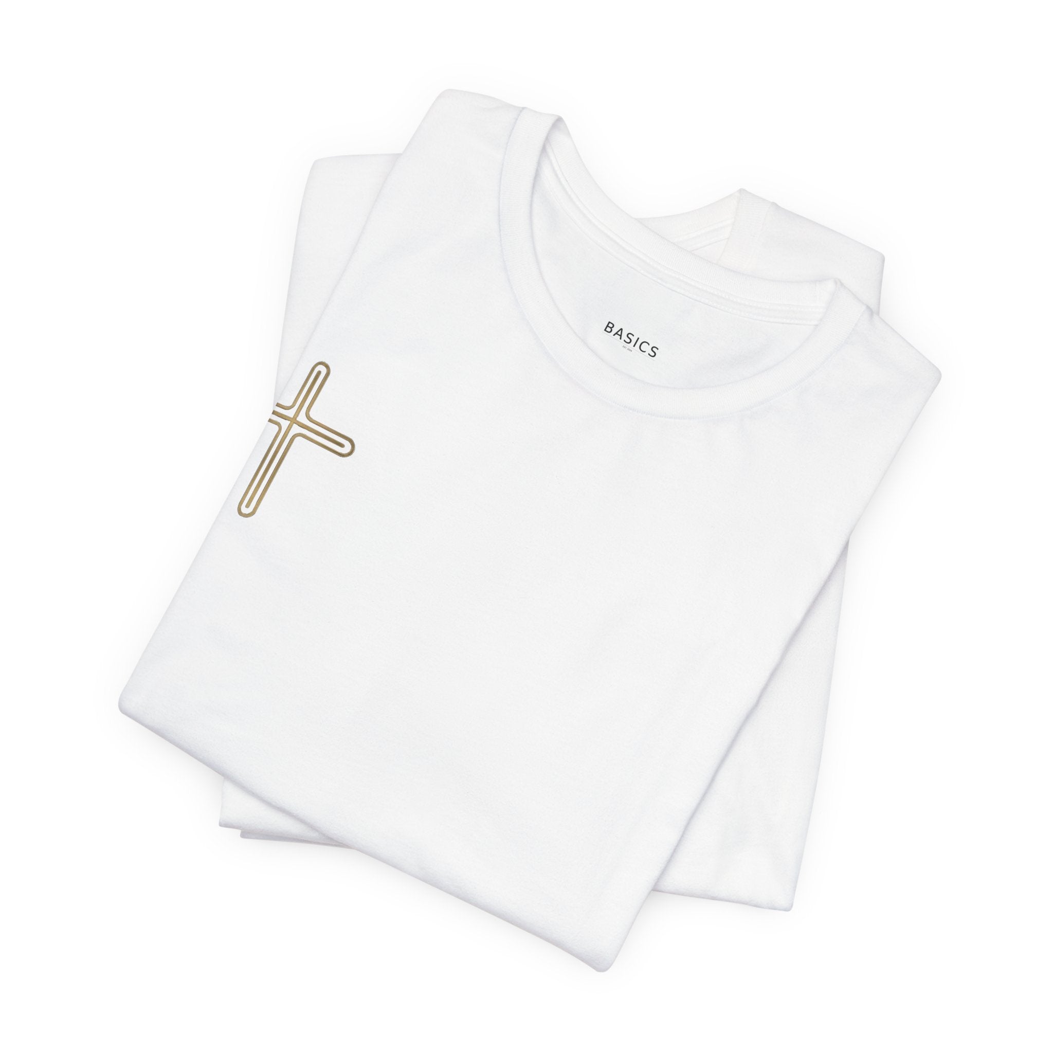 T-Shirt — Minimal "BASICS" Back Logo Tee