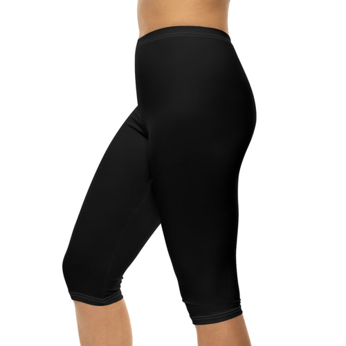 Basics Black Women’s Capri Leggings — Comfortable Everyday Activewear