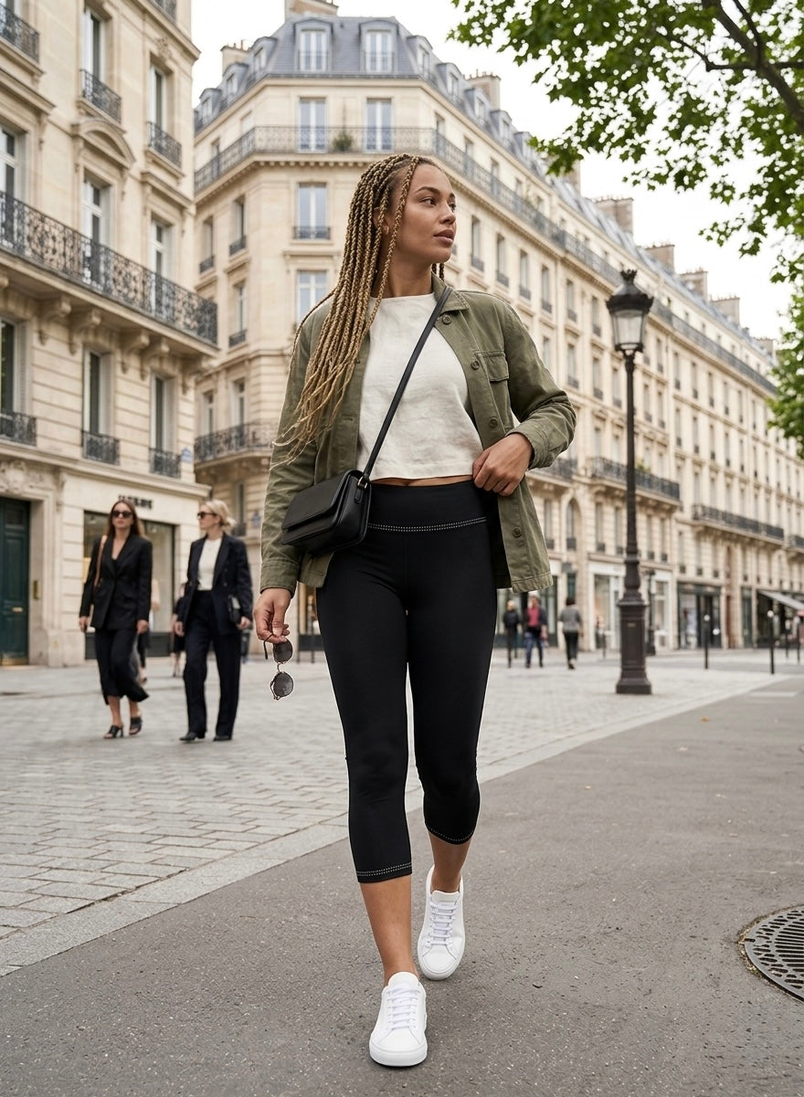 Basics Women's Black Capri Leggings | Premium Essentials