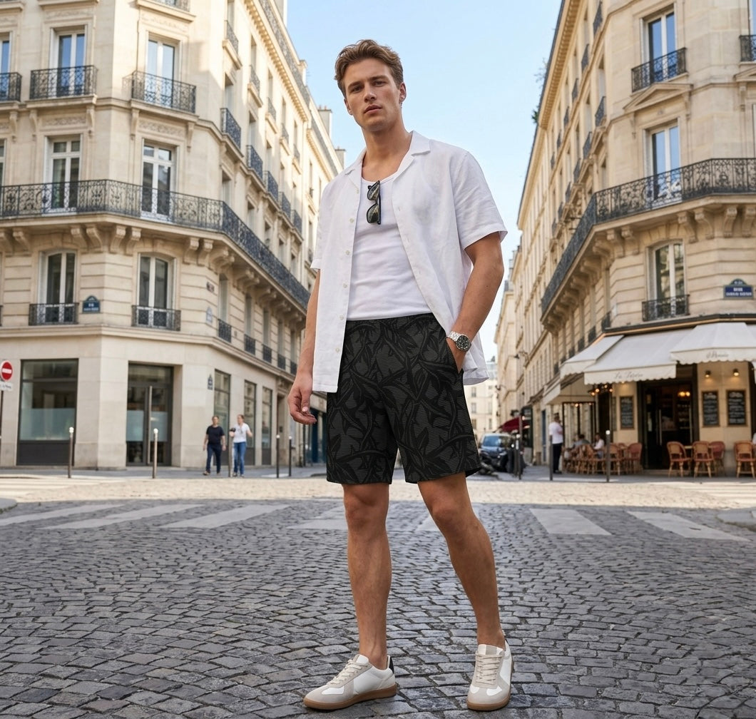 Thorn-Pattern Board Shorts | Basics Apparel