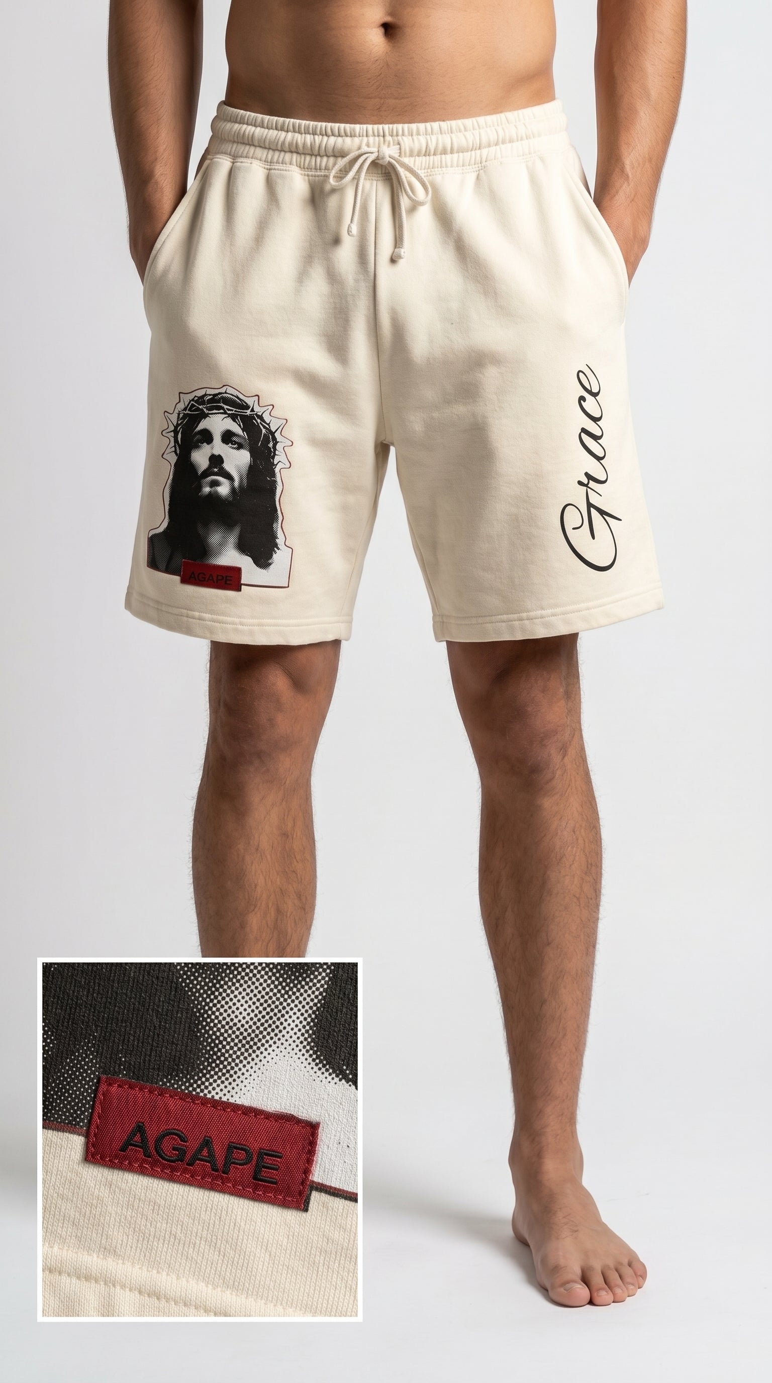 Grace Christian Graphic Sweat Shorts | Basics Apparel