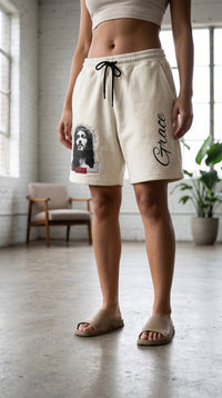 Grace Christian Graphic Sweat Shorts | Basics Apparel