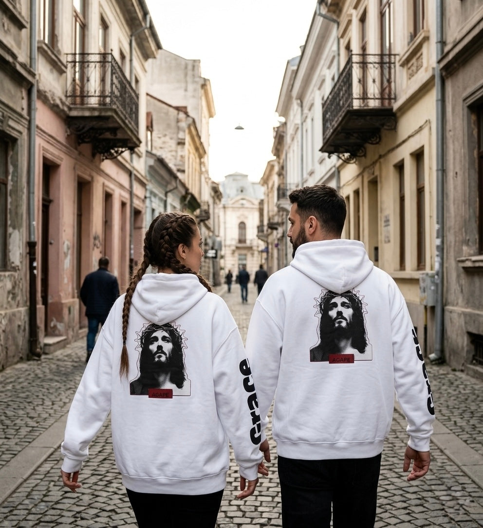 Christian Graphic Hoodie – "Grace" Streetwear Hoodie Basics