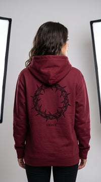 Maroon Crown of Thorns Hoodie
