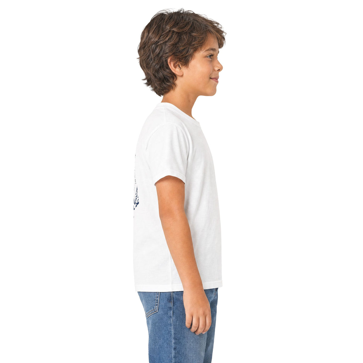Kids Japanese Wave Graphic T-Shirt - White | Basics Apparel