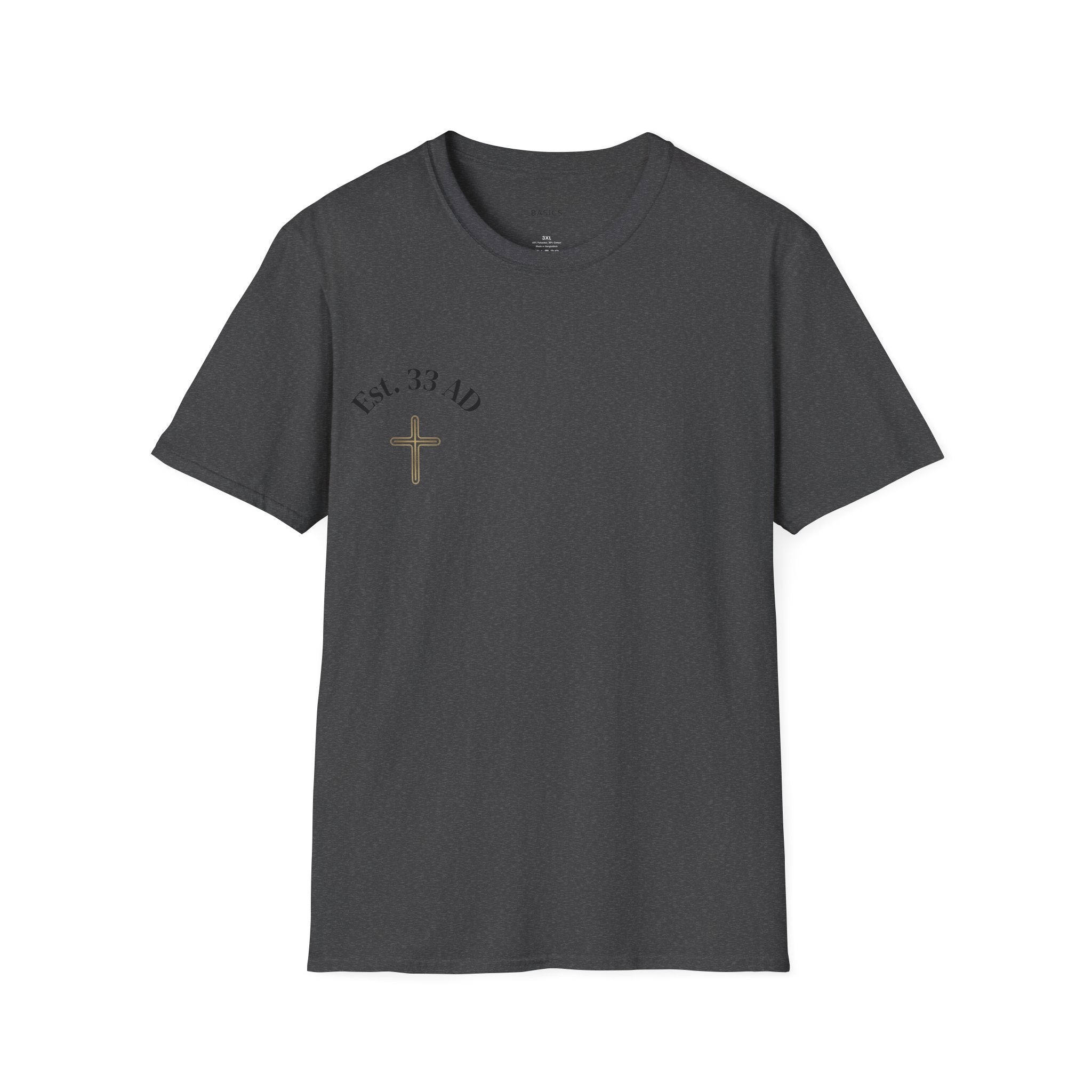 Christian Streetwear T-Shirt - Est. 33 AD | Basics Apparel