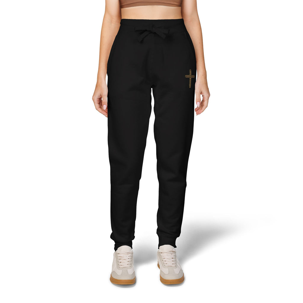Embroidered Fleece Sweatpants — Minimal Logo Cozy Joggers