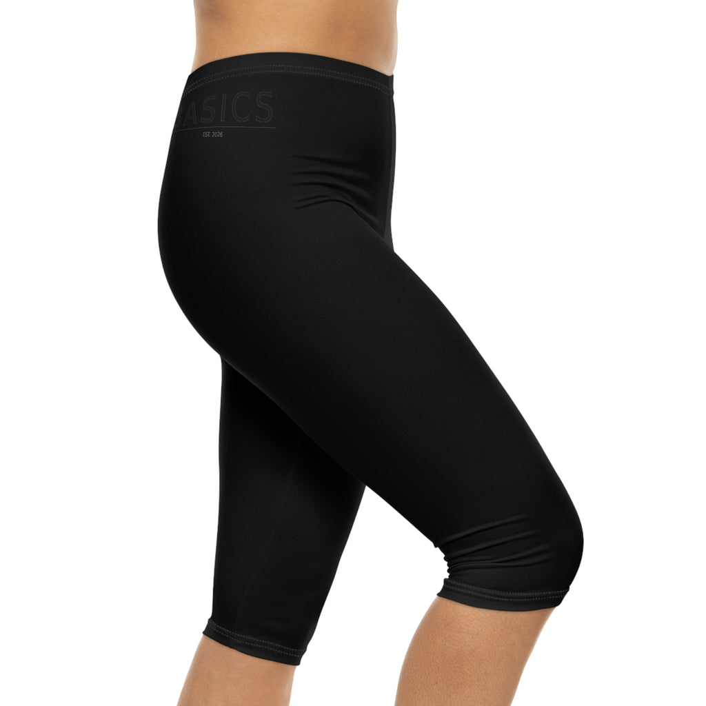Basics Black Women’s Capri Leggings — Comfortable Everyday Activewear