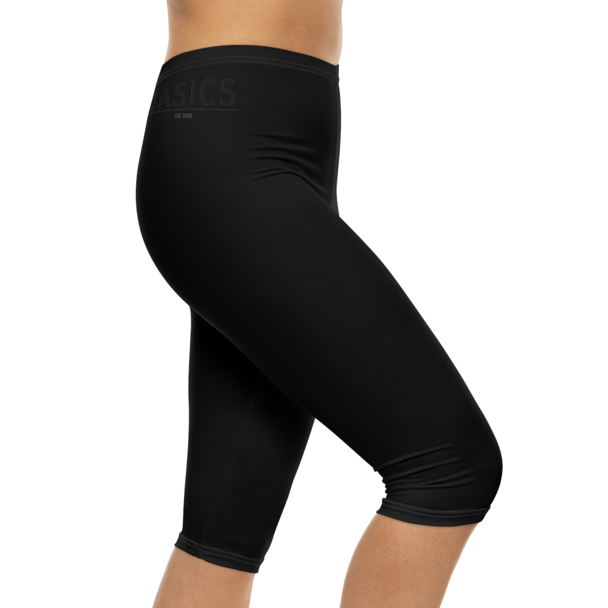 Basics Black Women’s Capri Leggings — Comfortable Everyday Activewear