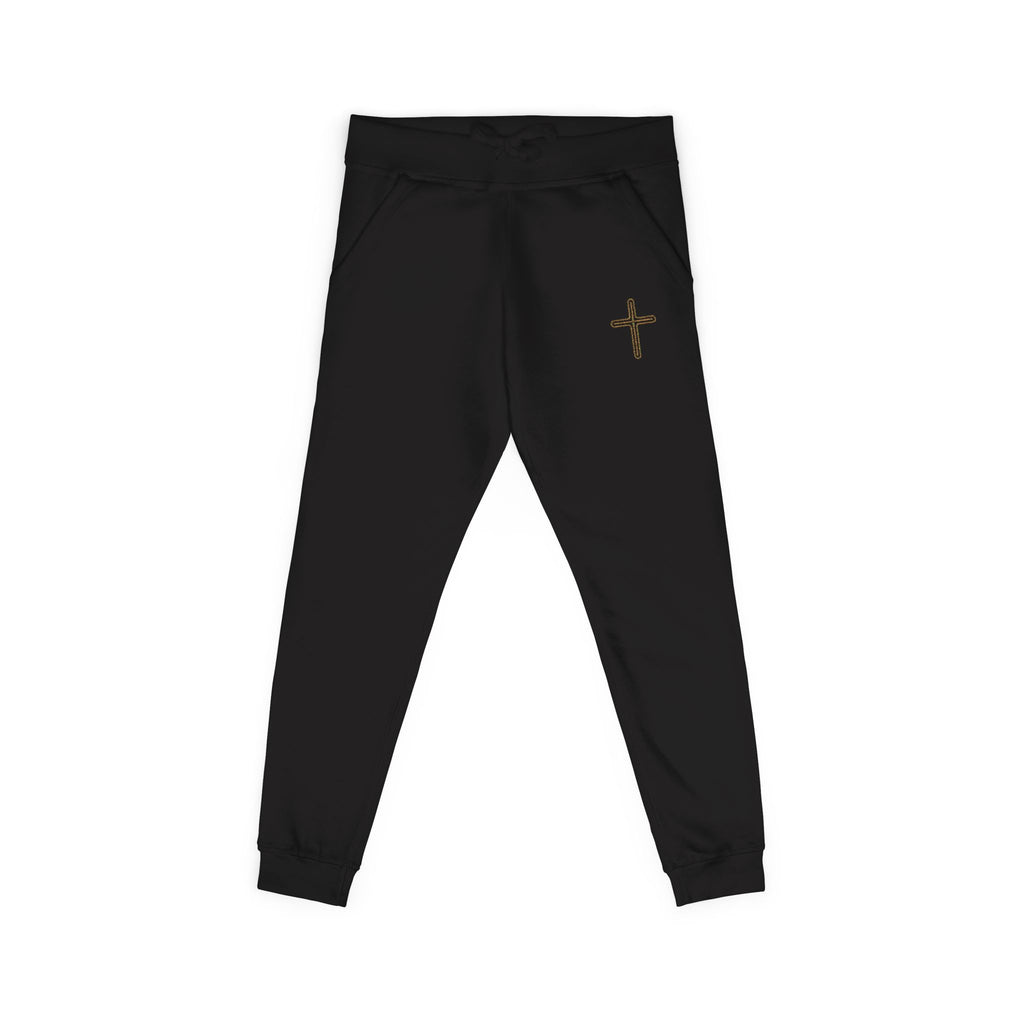Embroidered Fleece Sweatpants — Minimal Logo Cozy Joggers