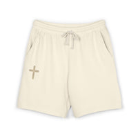 Premium Ivory Lounge Shorts | Minimalist Cross Design