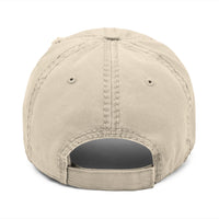 Distressed Embroidered Streetwear Cap - Charcoal Grey WRSHP Dad Hat
