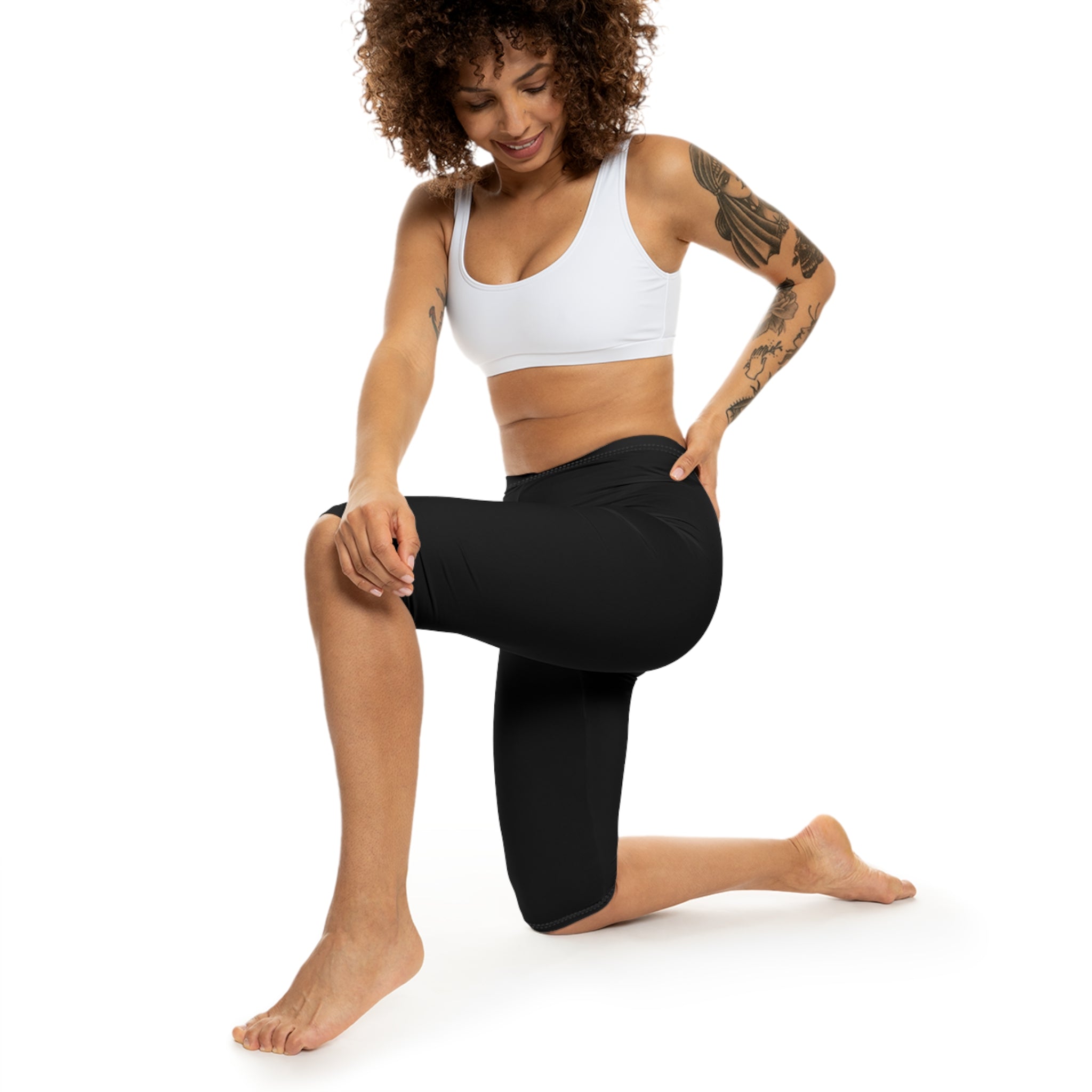 Basics Black Women’s Capri Leggings — Comfortable Everyday Activewear
