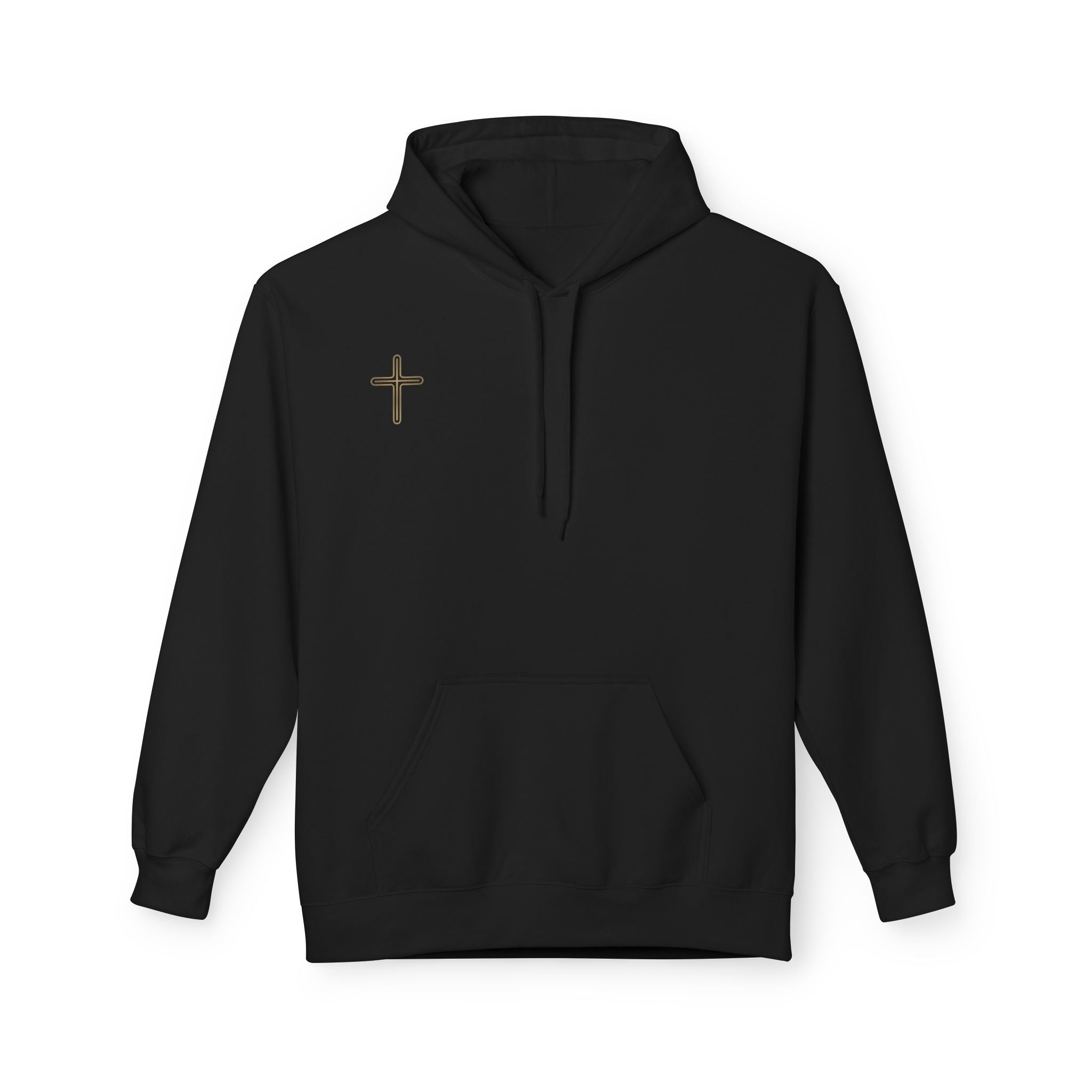Basics Cross Hoodie — Minimalist Christian Pullover