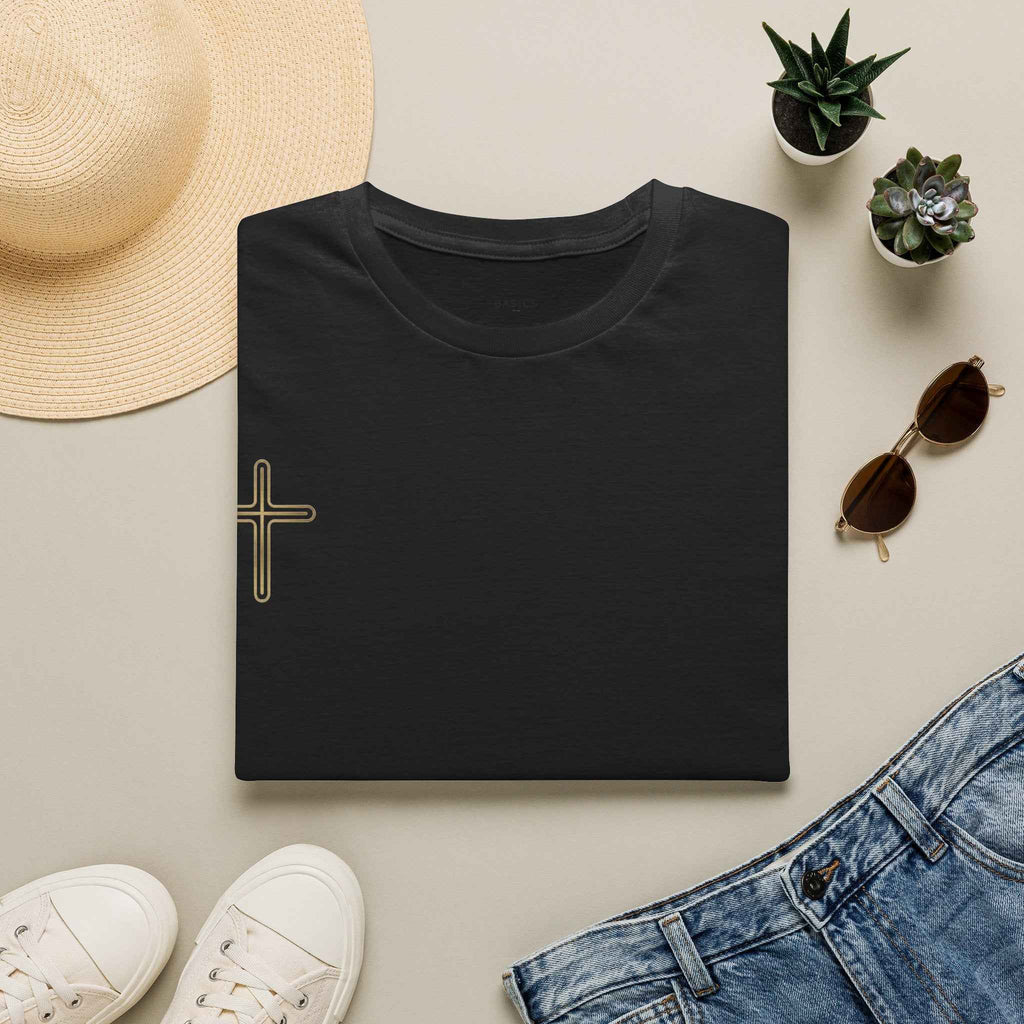 Minimalist Cross Streetwear T-Shirt | Premium Heavyweight Cotton