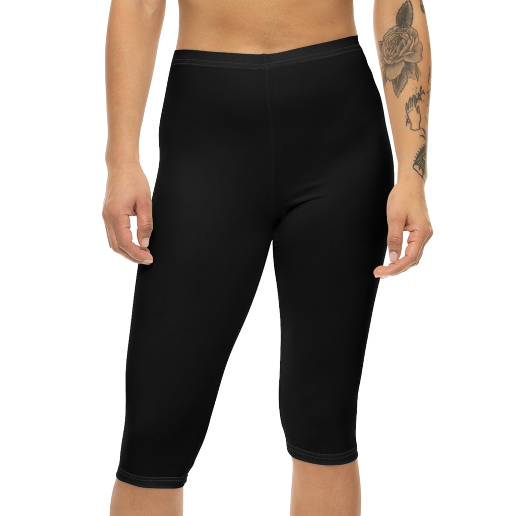 Basics Black Women’s Capri Leggings — Comfortable Everyday Activewear
