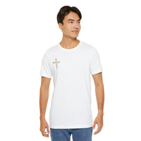 Jesus Portrait Graphic Tee | Minimalist Cross Christian T-Shirt