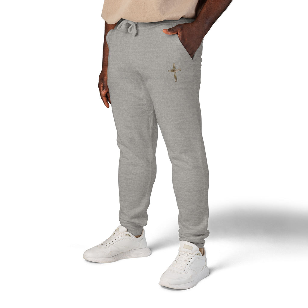 Embroidered Fleece Sweatpants — Minimal Logo Cozy Joggers