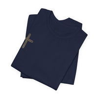 Jesus Portrait Graphic Tee | Minimalist Cross Christian T-Shirt