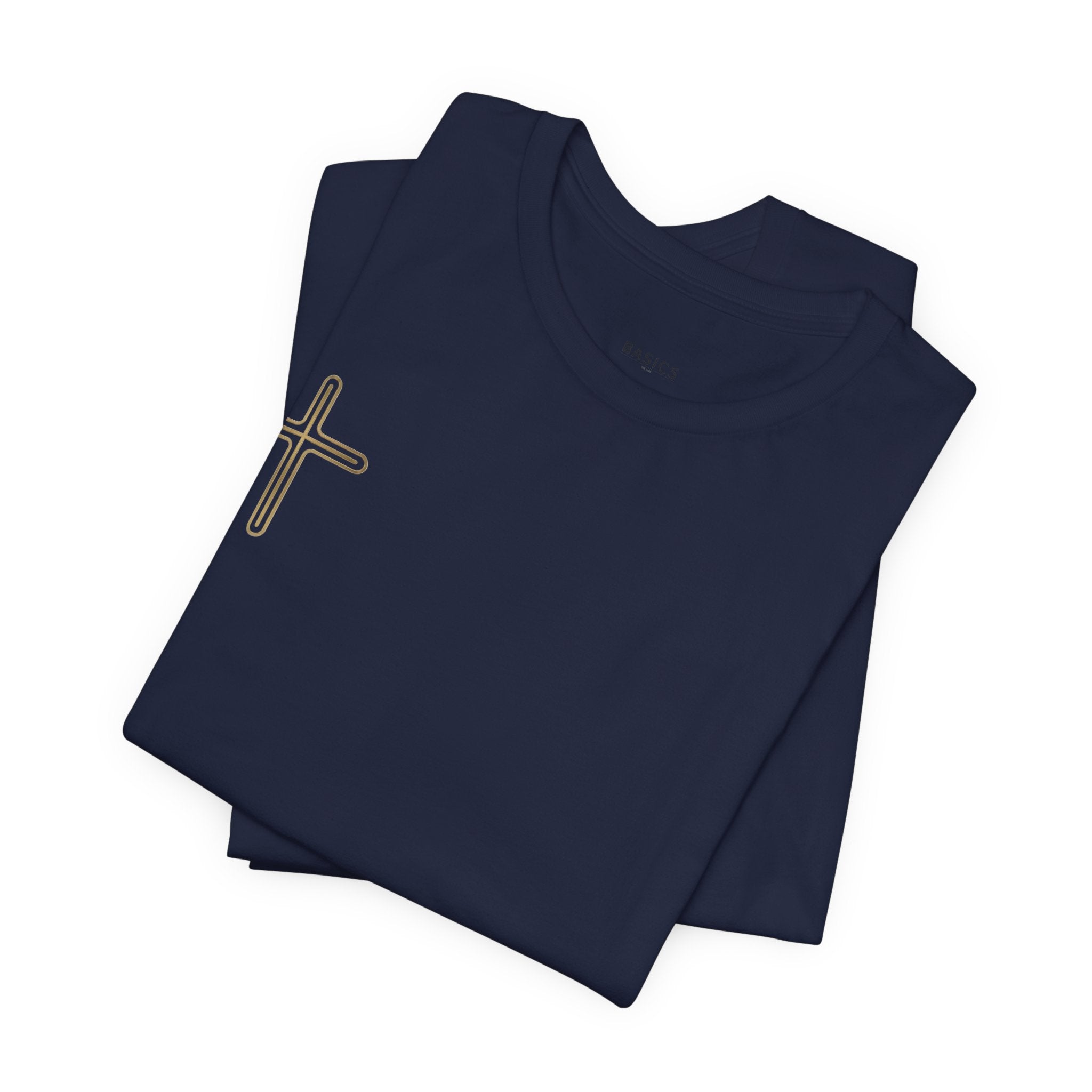 Jesus Portrait Graphic Tee | Minimalist Cross Christian T-Shirt
